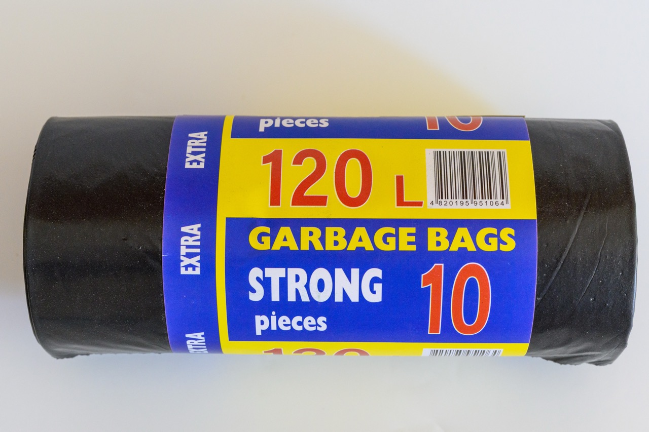 Пакети для сміття POLYBAG 120 л, надміцні, 10 шт.